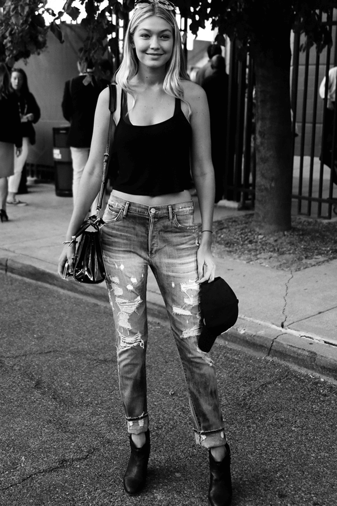 GIGI HADID in New York Streets