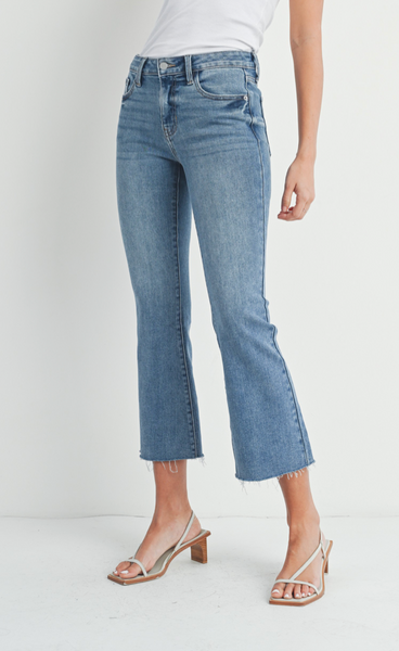 CROP FLARE MEDIUM WASH – Etienne Marcel Denim