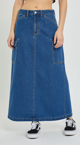 DENIM LONG SKIRT