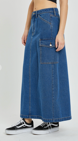 DENIM LONG SKIRT