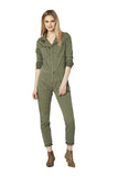 EM3006- FRONT ZIP JUMPSUIT - MILITARY JUMPSUIT - Etienne Marcel Denim