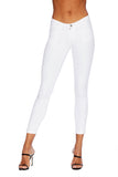 EM7010 WHITE-Signature Skinny W/ Red Zipper Denim - Etienne Marcel Denim