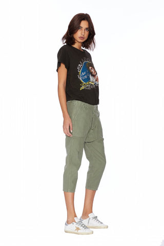 EM7301-Khaki Slouchy Crop Pant Pants - Etienne Marcel Denim