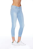 EM2081 SKY BLUE- SKINNY EYE EMBROIDERY  - Etienne Marcel Denim