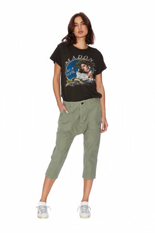 EM7301-Khaki Slouchy Crop Pant Pants - Etienne Marcel Denim